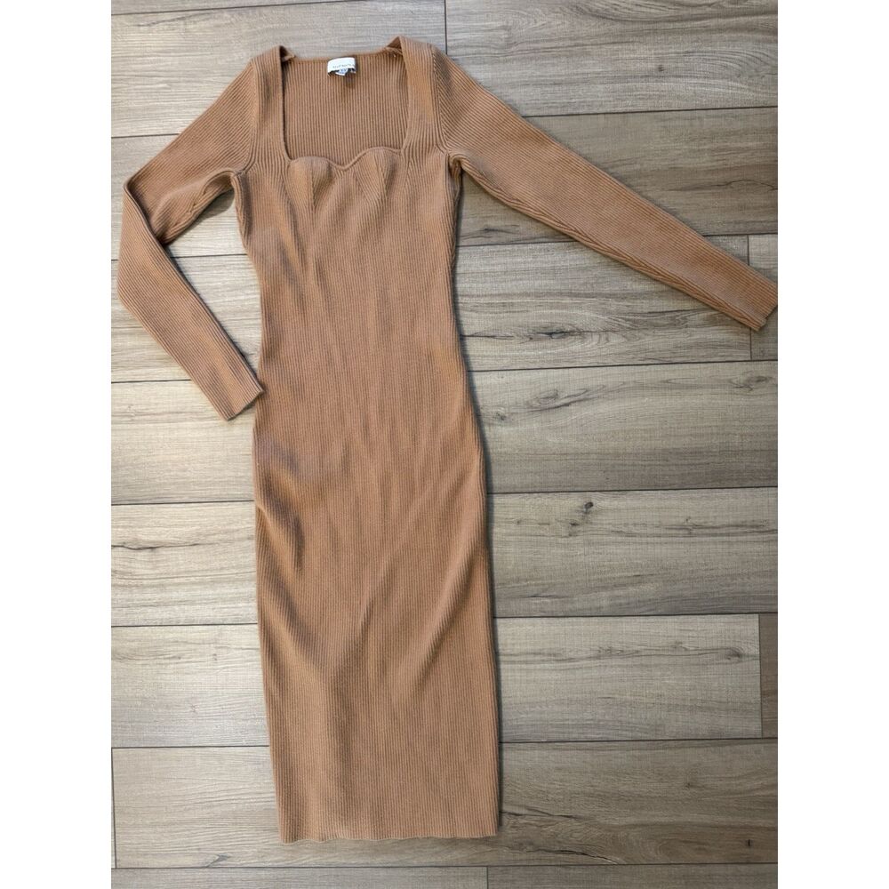 Fourteenth Place Dress Medium Ribbed Sweater Bodycon Knit Long Women's